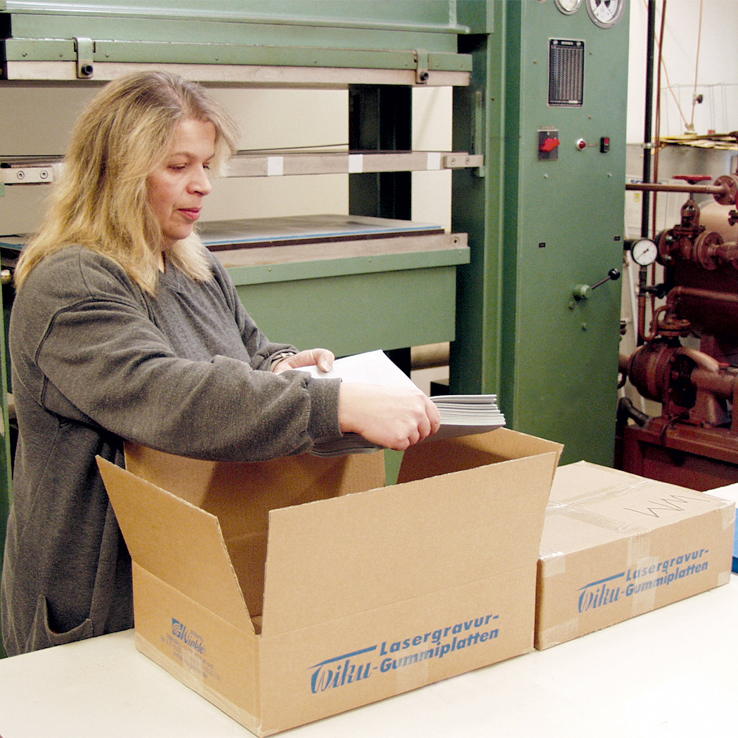 Winkle – verpacken von Laserplatten